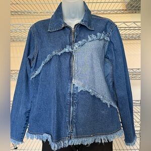 Frayed Denim Jean Jacket